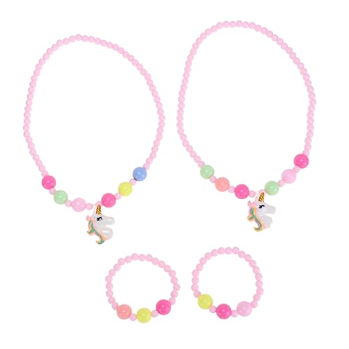 Healvian 2 Satz Einhorn Armbänder und Halsketten Set Teilig Cartoon Anhänger Strapazierfähiges Material für Mädchen Party Schmuck DIY Schmuckset Healvian 2 Satz Einhorn Armbänder und Halsketten Set Teilig Cartoon Anhänger Strapazierfähiges Material für Mädchen Party Schmuck DIY Schmuckset von Healvian