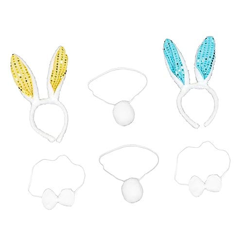 Healvian 2satz Teiliges Kaninchen Kostüm Mit Ohren Und Fliege Verkleidung Für Weihnachten Halloween Und Partys von Healvian