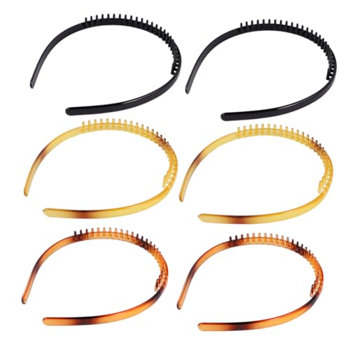 Healvian 2sätze Haarband Mit Zahnkamm Aus Kunststoff Für Mädchen Und Damen Haarschmuck in Verschiedenen Farben Stirnband Mit Kamm Für Alltags Und Sportbekleidung von Healvian
