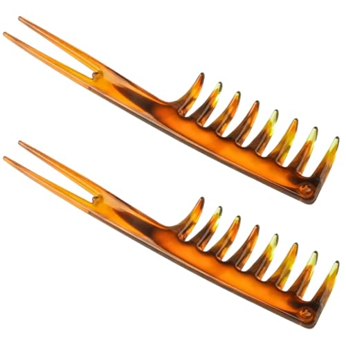 Healvian 2 Stck Styling Kamm für Männer Breitzinkiger Haarkamm aus Robustem Kunststoff Glatter Oberfläche Schonend zur Kopfhaut zum Modellieren und Stylen Tägliche Anwendung von Healvian