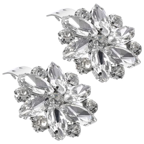 Healvian 2 Stck Teiliges Blumen Schuhclips Abnehmbare Funkelnde Deko schuhschnallen für Damen Elegante Hochzeitsschuh accessoires Einfache Anbringung für High Heels und Festliche Anlässe von Healvian