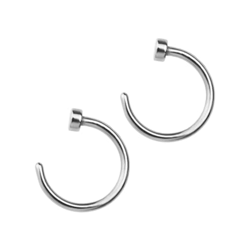 Healvian 2 Stck Unisex Nasenring C Förmig Chirurgenstahl Nasenpiercing Glatt Hautfreundlich Silberfarben für Damen und Herren Alltagsschmuck Healvian 2 Stck Unisex Nasenring C Förmig Chirurgenstahl Nasenpiercing Glatt Hautfreundlich Silberfarben für Damen und Herren Alltagsschmuck von Healvian
