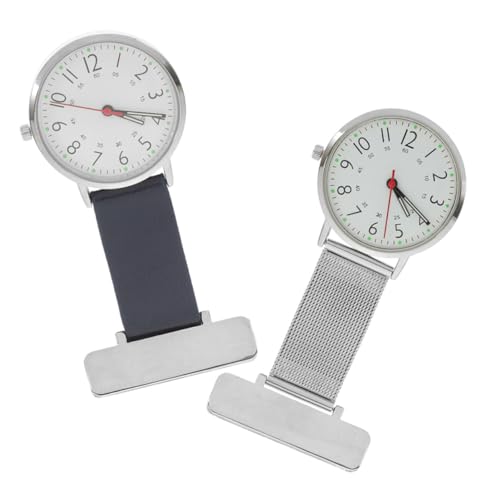 Healvian 2stücke Taschenuhr Für Krankenschwester Metall Arzt-taschenuhr Tragbare Krankenschwester-Uhr Uhr Für Damen von Healvian