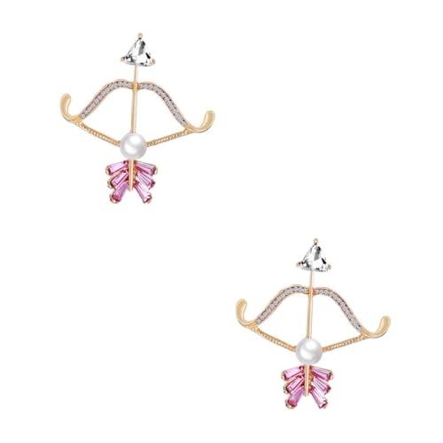 Healvian 2 Stck. Fashionable Delicate Brooch für Frauen Kreative Herzpfeil Design Brosche Verzieren von Kleidung Taschen Schals Leicht von Healvian