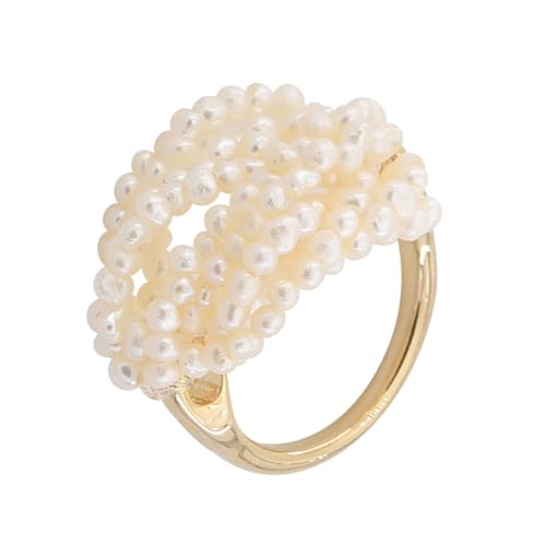 Healvian 2 Stck. Handgefertigter Perlenring für Damen Eleganter Verstellbarer Fingerring Natürlicher Süßwasserperle für Alltag Partys und Besondere Anlässe Healvian 2 Stck. Handgefertigter Perlenring für Damen Eleganter Verstellbarer Fingerring Natürlicher Süßwasserperle für Alltag Partys und Besondere Anlässe von Healvian