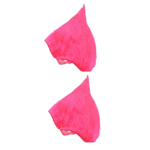 Healvian 2 Stck. Karneval Perücke Flammenform Verstellbar Synthetische Fasern Halloween Party Cosplay für Erwachsene Rosa von Healvian