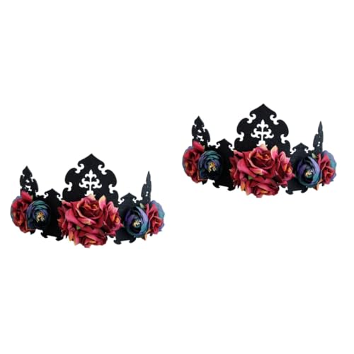 Healvian 2 Stck. Kranz Haarschmuck Kronhaar Reifen Haare für die Fotografie Halloween-Haarband Kranz Haarband von Healvian