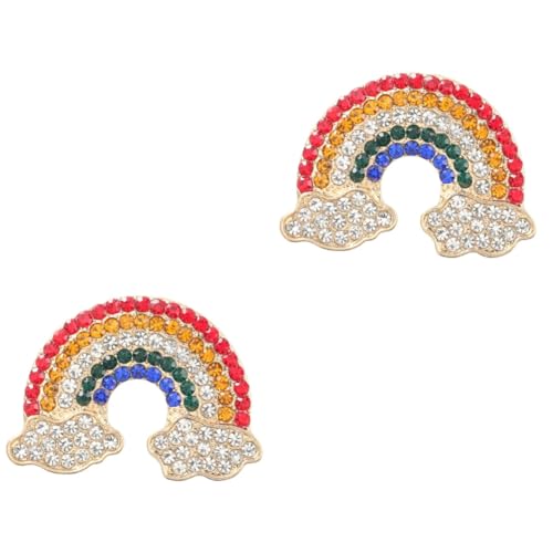 Healvian 2 Stck. Mode Brosche Regenbogen Design Anstecknadel für Kleidung Stilvolles Accessoire für Damen und Mädchen für Taschen Kleidung und Schals von Healvian