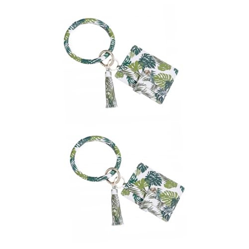 Healvian 2 Stck. PU Geldbörse Schlüsselanhänger mit Quaste Damen Geldbörse Münztasche Stilvolles Accessoire für Passt zu Jedem Outfit von Healvian