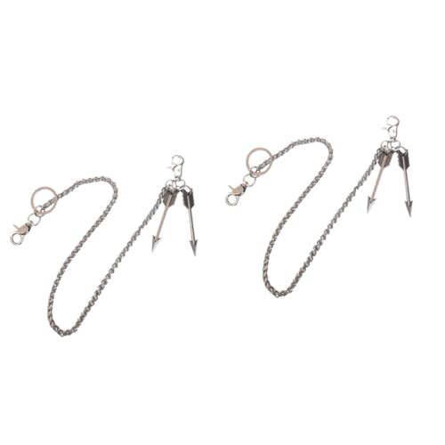 Healvian 2 Stck. Stylische Punk Taillenkette Metall Hip Hop Jeanskette für Herren Damen Perfektes Accessoire für Partys Freizeit Langlebig Komfortabel Dekoriert Ihre Kleidung Geldbörse von Healvian