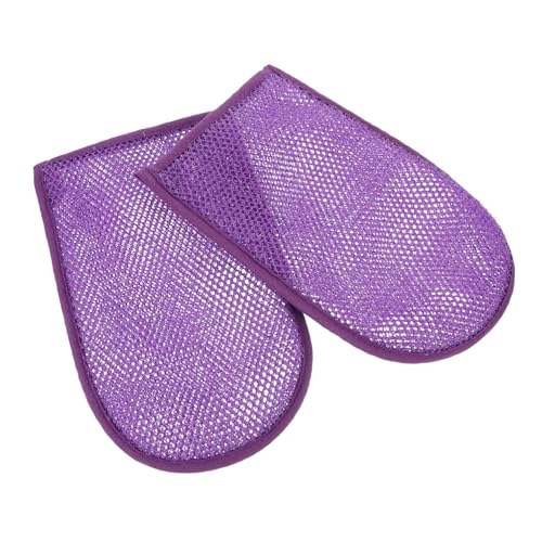 Healvian 2 Stk Badetuch Peelinghandschuh Für Die Dusche Peeling-handschuhe Peeling-handschuh Zum Peelinghandschuh Zum Wäscher Körperpeeling Ein Bad Nehmen Mann Violett Afrika Nylon von Healvian