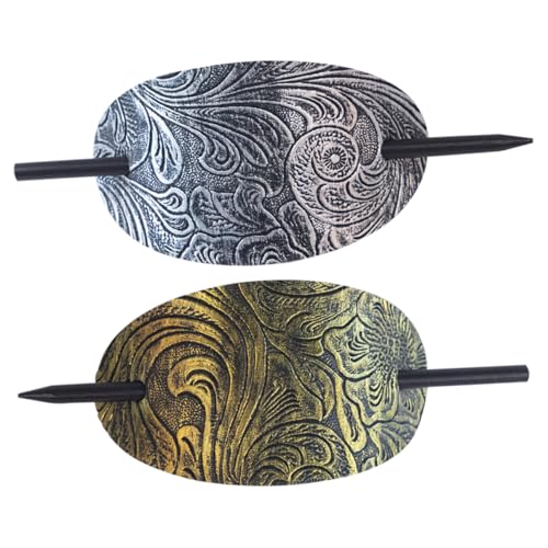 Healvian 2stücke Vintage Haarspangen Für Frauen Retro Haarnadel Ausgefallene Haarspangen Für Langes Haar Ovale Haarnadeln Haar-accessoires von Healvian