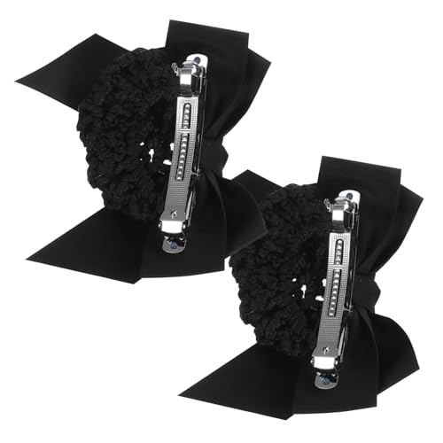 Healvian 2stücke Haarnetz Haarschleifen-clips Für Damen Elegante Haarschmuck-haarspangen Mit Netzdesign Für Verschiedene Anlässe Für Mädchen Kellnerinnen Und von Healvian