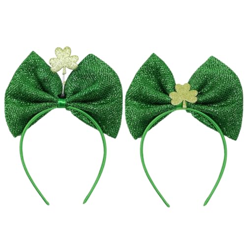 Healvian 2stücke Teiliges Kleeblatt Haarreif Für Erwachsene Und Mädchen Dekorative Festival-accessoires Für Patrick Day Leichte Und Strapazierfähige Haarschmuck Grün von Healvian