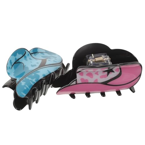 Healvian 2stücke Haarklammern Für Cowgirl-hüte Kleine Clips Mit Sternen Und Grüner Mit Punkten Rutschfest Und Sicher Für Frauen Für Partys Hochzeiten Und Alltag von Healvian