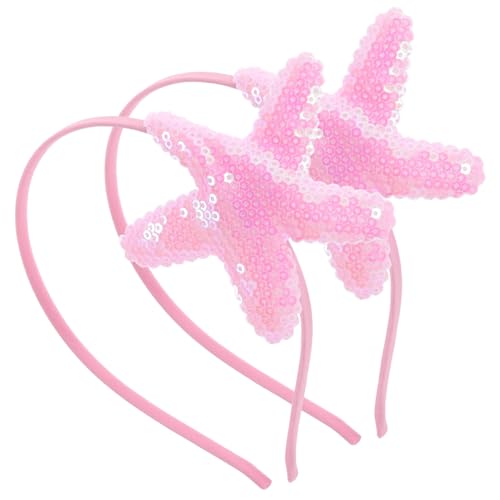Healvian 2stücke Seestern Stirnband Für Junge Mädchen Pailletten Haarband Für Kleinkinder Mädchen Seestern Haar-accessoires Aus Stoff Und Kunststoff Sicher Und Geschmeidig von Healvian