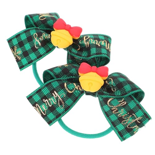 Healvian 2 Stk Weihnachts Haars Eile Haarschleife Band Haarklammern Goldene Haarmanschetten Haarschmuck Für Frauen Hochzeit Rote Haarschleife Haarzubehör Klare Haargummis Bogen Stoff Green von Healvian