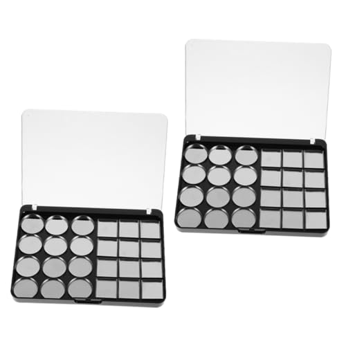 Healvian 2stücke Leere Magnetische Lidschattenpalette Mit Fächern Make-up Organizer Für Lidschattenpans Für Und Schnelle von Healvian