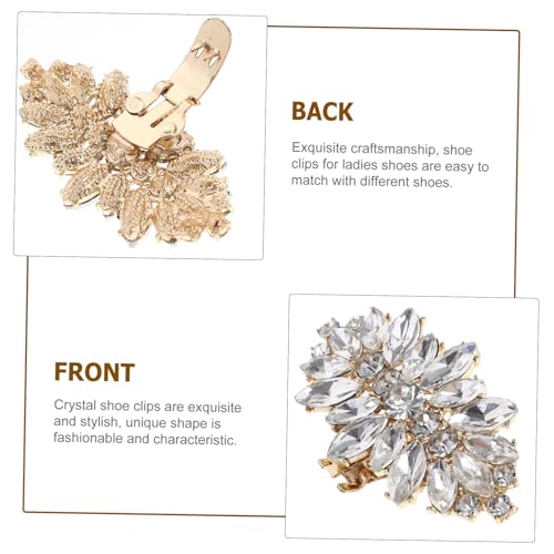 Healvian 2 Stück Abnehmbare Schuhclips Dekorative Schuhschmuck für Damen Pumps Vielseitige Schuhanhänger Einfach zu Befestigen für High Heels und Flats von Healvian
