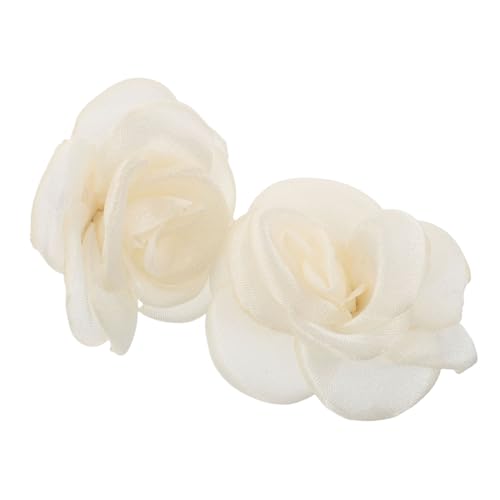 Healvian 2 Stück Abnehmbare Stoff Rosen Schuhclips mit Flexiblem Clip Verschluss Blüten Schuhschmuck für Sandalen und High Heels Handgefertigte Accessoires für Festliche Anlässe und Alltag von Healvian