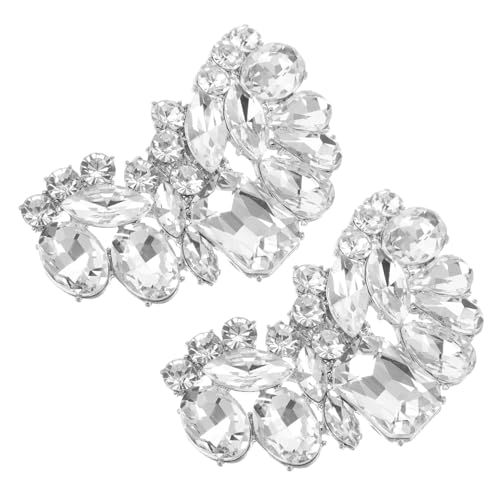 Healvian 2 Stück Abnehmbare Strass Schuhclips Schuhblumen Robustem Einfache Befestigung für Damen High Heels Damenschuh Dekoration für Hochzeit und Party von Healvian