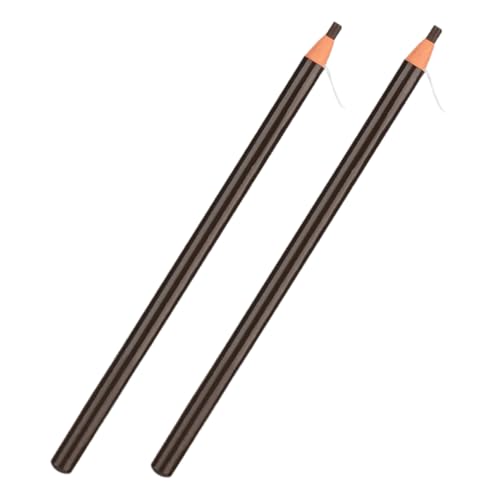 Healvian 2 Stück Wasserfester Augenbrauenstift Langlebiger Eyeliner Stift Mit Peel off Design Microblading Zubehör Für Frauen Und Mädchen Schweißfest Präzise Anwendung von Healvian