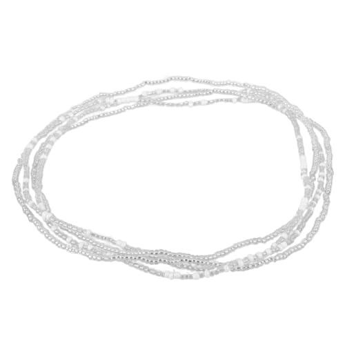 Healvian 2 Stück Bikini Kette Doppelstrang Bauchkette mit Perlen Strand Taillenkette Beach Chain Damen Schmuck Teilig Elegant und Leicht für Sommerurlaub von Healvian