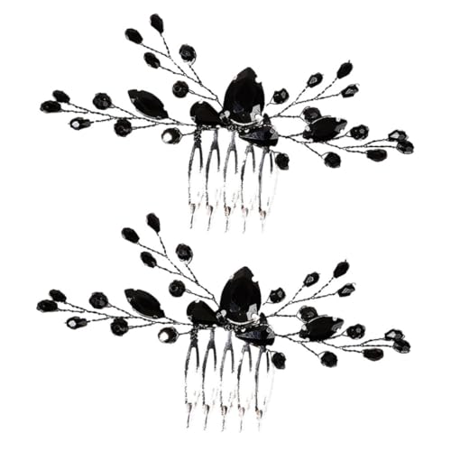 Healvian 2 Stück Braut Hochzeits Tiara Braut Accessoires Kämmen Braut Haarkamm Brautjungfer Brautparty Hochzeit Für Die Braut Ausgefallene Seite Hochzeiten Frauen Dekorationen von Healvian