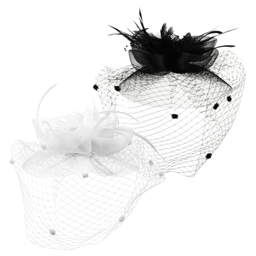 Healvian 2 Stück Brautkopfschmuck Haarclip Hühner Hochzeit Für Brauthaarclip Zubehör Party Clips Haarschmuck Fascinator-kopfbedeckung Frauen Kopfschmuck Frauen-fascinator-stirnband Feder von Healvian