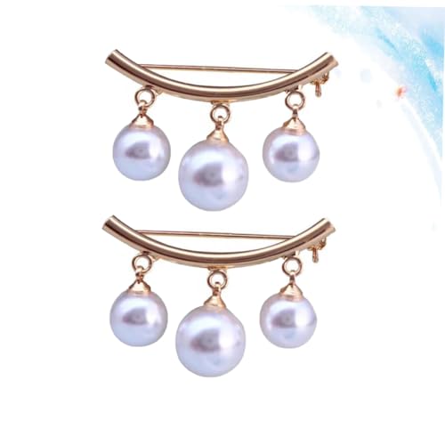 Healvian 2 Stück Broschen mit Perlen und Kreativem Design Modische Schmucknadel aus Legierung Vielseitiges Kleidung Accessoire für Damen für Party Schal und Kleidungsstücke von Healvian