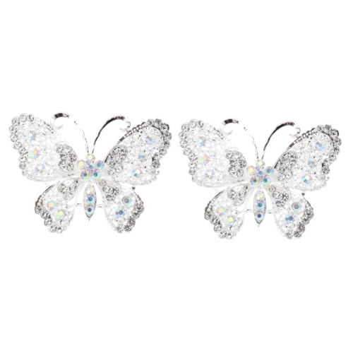 Healvian 2 Stück Broschennadel Pullover Schmetterlinge Brosche Strass n Schmetterlinge Schal Hochzeitsn Hochzeits Dekoration Hochzeit Corsage Strass von Healvian