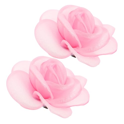 Healvian 2 Stück Dekorative Schuhclips Damen Handgefertigte Stoff Rosen Blüten Schmuck Clips für High Heels Flats Slippers Schuhverzierung und Accessoires von Healvian