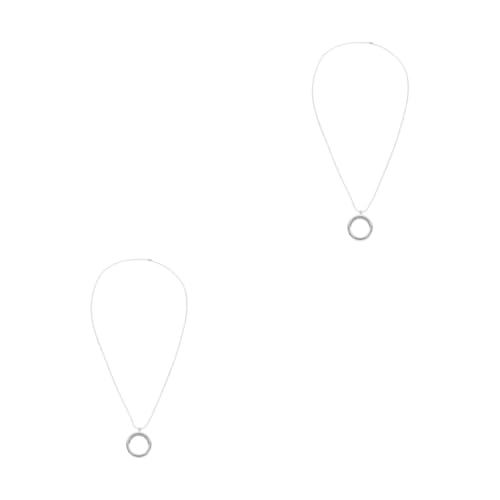 Healvian 2 Stück Diy Locket Anhänger Halskette mit Rundem Bilderrahmen Personalisierbarer Schmuck für Männer und Frauen Befüllen mit Fotos Charms und Geburtssteinen um von Healvian