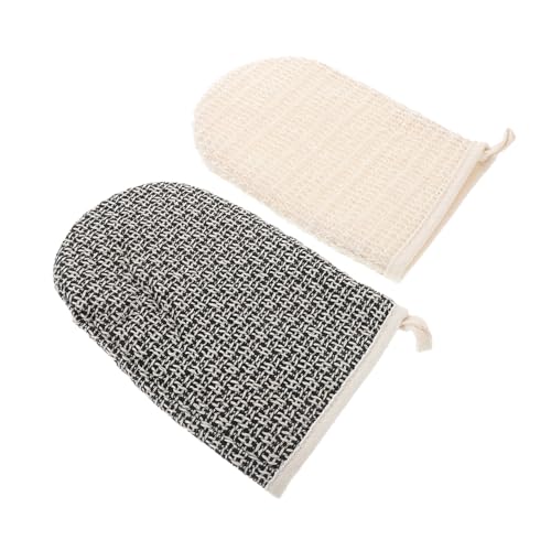 Healvian 2 Stück Doppelseitige Peelinghandschuhe Natürlicher Körperpeeling Schrubber aus Sisal für Effektive Hautreinigung Massage und Exfoliation für Männer und Healvian 2 Stück Doppelseitige Peelinghandschuhe Natürlicher Körperpeeling Schrubber aus Sisal für Effektive Hautreinigung Massage und Exfoliation für Männer und von Healvian