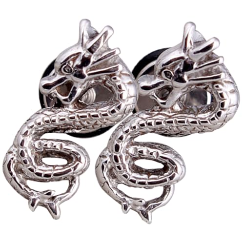 Healvian 2 Stück Drachen Ohrstecker aus Edelstahl Kreative Dragon Form Modische Unisex Ohrschmuck Eleganter Look für Alltag und Festival Stilvolle Geschenkidee von Healvian