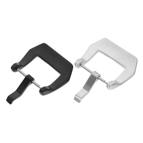 Healvian 2 Stück Edelstahl Uhrenverschluss Ersatz Armband Schnallen Langlebig Rostfrei Glänzend Einfache Befestigung für Uhrenarmbänder Herren Damen von Healvian