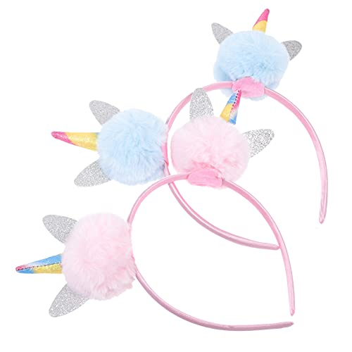 Healvian 2stücke Einhorn Haarband Für Mädchen Party Kopfschmuck Weihnachtsparty Stirnband Party Dekorationen Kreative Haarreifen Leichtgewichtig Und Lichtechtes Material Für von Healvian