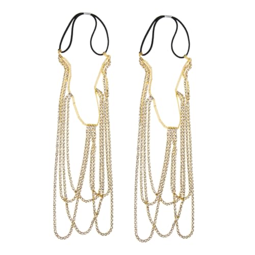 Healvian 2 Stück Elastische Bein Kette Bohemian Körperkette für Damen Glitzernde Rhinestone Thigh Chain für Sommerpartys und Strand Events von Healvian