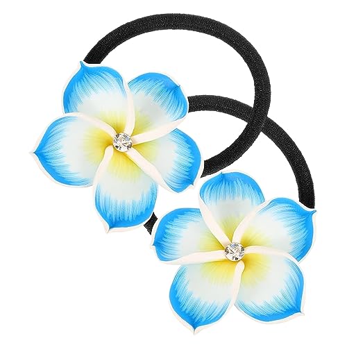 Healvian 2 Stück Elastisches Haarseil Mit Blumenmuster Für Frauen Künstliche Blumen Haarbänder Blumen Haargummis Haarband Haar Accessoire Für Mädchen Pferdeschwanzhalter Haargummis von Healvian