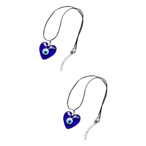 Healvian 2 Stück Evil Eye Glasanhänger Halskette Damen Leichtes Schmuckaccessoire Modisch Einzigartiges Design Freundinnen Geeignet für Alltag und Party Outfits Healvian 2 Stück Evil Eye Glasanhänger Halskette Damen Leichtes Schmuckaccessoire Modisch Einzigartiges Design Freundinnen Geeignet für Alltag und Party Outfits von Healvian