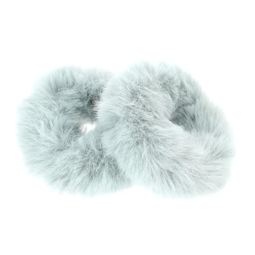 Healvian 2 Stück Faux Fur Haargummi Fluffy Elastische Haarschleifen Ponytail Halter für Damen Mädchen Weich Schonend für Pferdeschwanz und Dutt in von Healvian