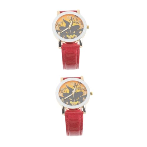 Healvian 2 Stück Freizeituhr Anschauen einzigartige Lederuhr Herren Freizeituhr rot Healvian 2 Stück Freizeituhr Anschauen einzigartige Lederuhr Herren Freizeituhr rot von Healvian