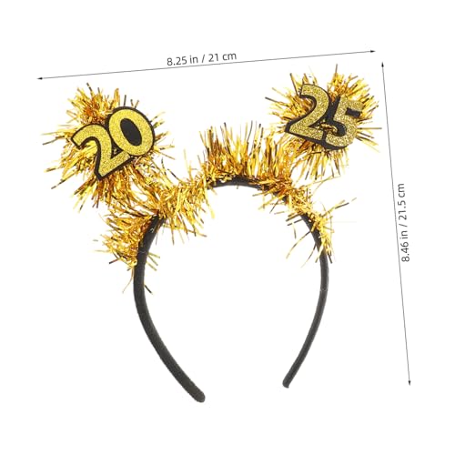 Healvian 2 Stück Glitzerndes Teiliges Years Headpiece mit Stern Pailletten Year Eve Party Haarreifen für Damen und Herren Festlicher Haarschmuck für Silvesterfeiern von Healvian