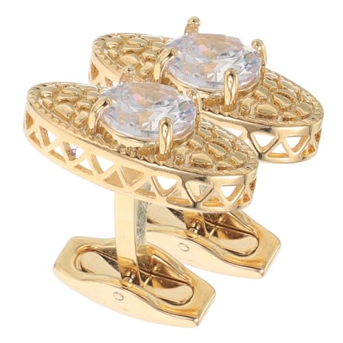 Healvian 2stücke Manschettenknöpfe Für Herren Aus Metall Mit Zirkonia Stilvolle Hemd-accessoires Im Französischen Stil Funkelnder Modeschmuck Für Formelle Anlässe von Healvian