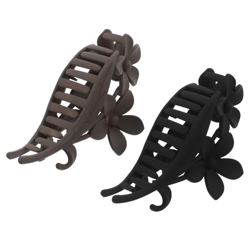 Healvian 2 Stück Große Matte Blüten Haarspangen für Frauen Rutschfeste Haarklammern mit Starkem Griff Modische Haarklammern für Strand und Alltag Stilvolle Haarschmuck-clips in Schwarz und Healvian 2 Stück Große Matte Blüten Haarspangen für Frauen Rutschfeste Haarklammern mit Starkem Griff Modische Haarklammern für Strand und Alltag Stilvolle Haarschmuck-clips in Schwarz und von Healvian