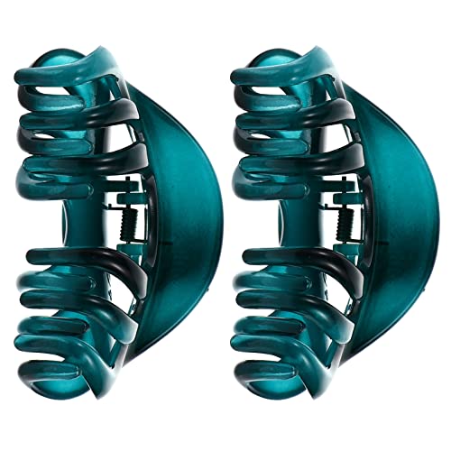 Healvian 2 Stück Große Rutschfeste Acryl haarklammer Damen Starker Halt Langlebige Stylische Haarspange für Bad Make up Geeignet für Dünnes Dickes Haar Modisches Design in Blau von Healvian