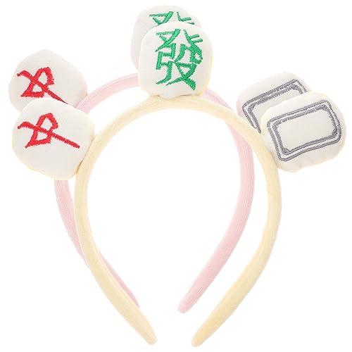 Healvian 2 Stücke Mädchen Stirnbänder Make-up Stirnband Plüsch Mahjong Gesicht Waschen Set von Healvian