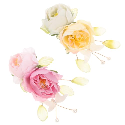 Healvian 2 Stück Haarblumen-Clips Damen-Blumen-Clip Böhmische Haarspange Strand-Hochzeits-Kopfschmuck von Healvian