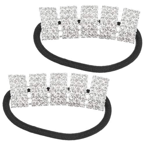 Healvian 2 Stück Haargummis mit Strass Elastische Haarschleifen mit Kristallbesatz Schonende Haarbänder für Pferdeschwanz Dutt und Flechtfrisuren Modischer Haarschmuck für Damen und Healvian 2 Stück Haargummis mit Strass Elastische Haarschleifen mit Kristallbesatz Schonende Haarbänder für Pferdeschwanz Dutt und Flechtfrisuren Modischer Haarschmuck für Damen und von Healvian