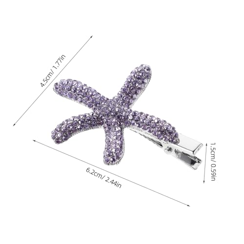 Healvian 2 Stück Haarklammern Meerestier Design mit Funkelnden Strasssteinen Sichere Entenklammern für Damen Haarspangen für Hochzeit Party Strand und Alltag von Healvian